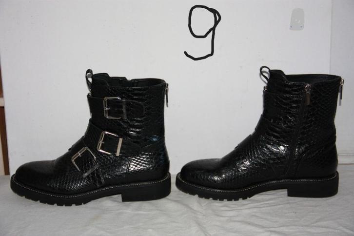 Dames Laarzen, half hoog, (nr. 9), Kleding | Dames, Schoenen, Zo goed als nieuw, Lage of Enkellaarzen, Zwart, Verzenden