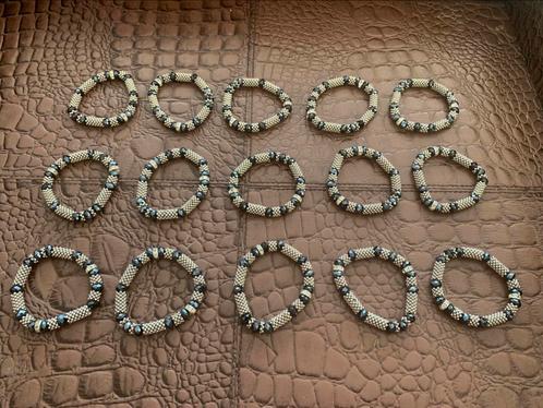 Partij 15 stuks mooie luxe armbandjes antraciet A18, Sieraden, Tassen en Uiterlijk, Armbanden, Nieuw, Ophalen of Verzenden