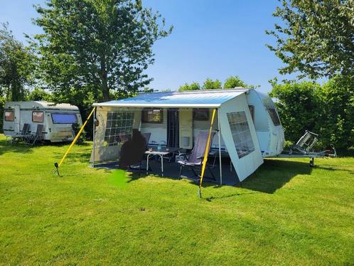 Dethleffs 460 camper, Caravans en Kamperen, Caravans, Particulier, tot en met 4, 750 - 1000 kg, Rondzit, Dethleffs, Dwarsbed, Vast bed