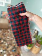 Stof groen rode ruitjes wol retro vintage jaren 60, 120 cm of meer, Nieuw, Ophalen of Verzenden, Katoen