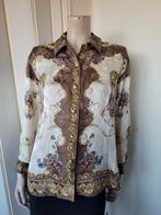 Vintage Zijde Blouse - Maat 38, Kleding | Dames, Blouses en Tunieken, Maat 38/40 (M), Bruin, Ophalen of Verzenden, Zo goed als nieuw