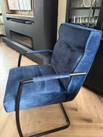 Eetkamerstoelen velvet blauw 6 stuks, Huis en Inrichting, Ophalen, Zo goed als nieuw, Blauw, Stof