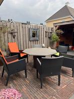Natuurstenen tuintafel Ø140 cm – stoelen gratis mee, Tuin en Terras, Tuinsets en Loungesets, Ophalen, Overige materialen, Eettafel