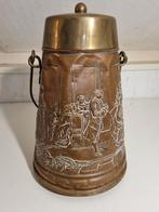 Koperen ketel met hengsel. Rood en geel koper., Antiek en Kunst, Antiek | Koper en Brons, Ophalen of Verzenden, Koper