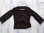 Zwart shirt, lange mouwen met lint maat 40, Maat 38/40 (M), Zwart, Ophalen of Verzenden, Zo goed als nieuw