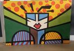 Romero Britto stijl schilderij - Kleurrijk Modern - 100x70cm, Ophalen of Verzenden