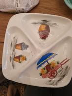 Antiek porseleinen 3 vaks bord, Ophalen of Verzenden