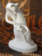 Mooi antiek Engels Royal Doulton beeld van poes met kitten., Ophalen of Verzenden