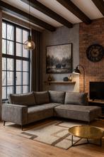 Hoekbank Hadjar 260x205 Direct/Leverbaar/Enschede E-7183, Hout, 250 tot 300 cm, #Hoekbank#Loungebank#Modern#Grijs#Meubel#Goedkoop