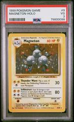 1999 Pokemon base set Magneton-Holo 9/102 PSA 3 VG, Ophalen of Verzenden, Zo goed als nieuw, Losse kaart, Foil
