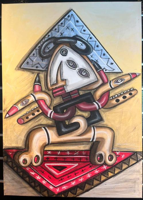 Don Kosta “chain” 2025 - 70x50cm, Antiek en Kunst, Kunst | Schilderijen | Modern, Ophalen