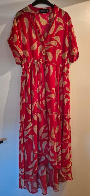 Jurk rood print Guts & Gusto maat M/L beschikbaar voor biedingen