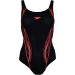Speedo Panel Muscleback Badpak, Zwart Rood, maat 40, Kleding | Dames, Badmode en Zwemkleding, Verzenden, Zwart, Badpak, Speedo