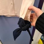 Aspesi blouse creme tint met blauwe strikmanchetten 36 50519, Aspesi, Aspesi, ., Beige