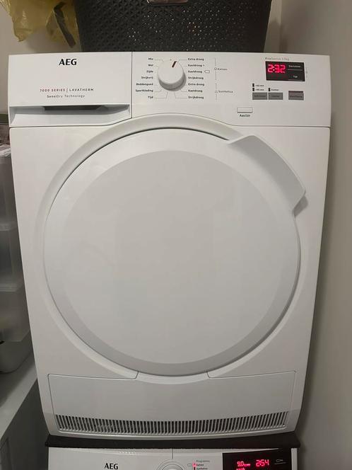 Wasdroger AEG, Witgoed en Apparatuur, Wasdrogers, Zo goed als nieuw, Condens, 6 tot 8 kg, 85 tot 90 cm, Ophalen