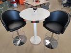 2 Barkrukken + hoge tafel, Huis en Inrichting, Barkrukken, Ophalen, Gebruikt, Met voetsteun, 90 cm of meer