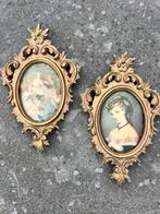2 zijde schilderijtjes, Antiek en Kunst, Kunst | Schilderijen | Klassiek, Ophalen of Verzenden