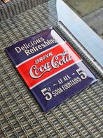 Coca cola bord reliëf 30 x 40 cm, Reclamebord, Ophalen of Verzenden, Zo goed als nieuw