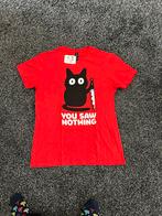 Super grappig kat shirt ‘You saw nothing’ maat xl, Maat 42/44 (L), Nieuw, Ophalen of Verzenden, Korte mouw