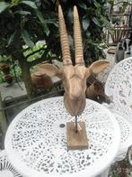 massief teak houten hert, Antiek en Kunst, Curiosa en Brocante, Ophalen of Verzenden