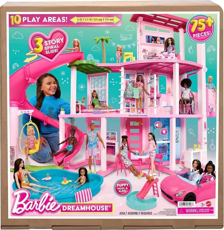 Barbie Droomhuis - Strandhuis, Kinderen en Baby's, Speelgoed | Poppenhuizen, Zo goed als nieuw, Poppenhuis, Ophalen of Verzenden