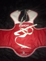 Taekwondo borst pantser maat 3/M, Taekwondo, Vechtsportbescherming, Zo goed als nieuw, Maat M
