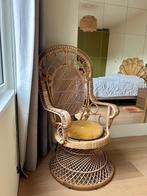 Rotan Pauwstoel, Huis en Inrichting, Stoelen, Ophalen, Gebruikt, Bruin, Riet of Rotan