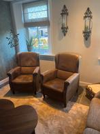 Comfortabele Oorfauteuil, Huis en Inrichting, Fauteuils, Ophalen, Gebruikt, Leer, 75 tot 100 cm