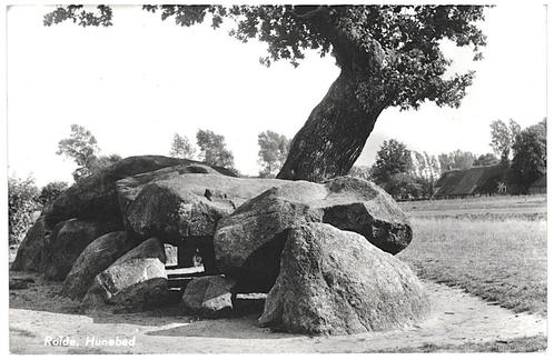 963679	Rolde	Drenthe	1963 Hunebed	Gelopen met postzegel, Verzamelen, Ansichtkaarten | Nederland, Gelopen, Drenthe, 1960 tot 1980