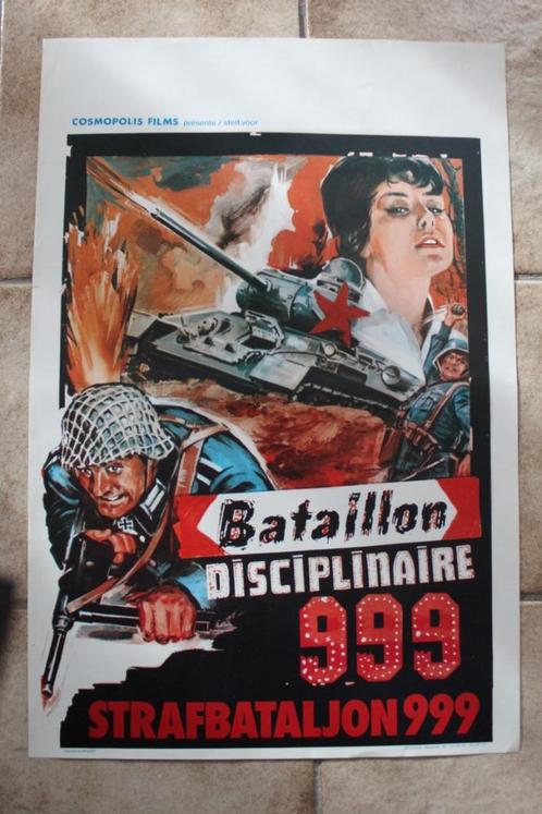filmaffiche Strafbatallion 999 1960 filmposter, Verzamelen, Posters, Zo goed als nieuw, Film en Tv, A1 t/m A3, Rechthoekig Staand