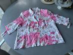 Roze/taupe/wit gebloemde FSR blouse, mt 48 = 46, Kleding | Dames, Verzenden, FSR, Maat 46/48 (XL) of groter, Zo goed als nieuw