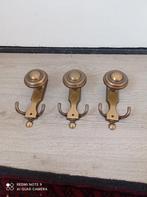 Drie Vintage Brons kapstokken 20 cm, Huis en Inrichting, Woonaccessoires | Kapstokken, Ophalen of Verzenden, Metaal, Wandkapstok