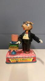 Mr. Fox the Magician - Yonezawa - blikken Japan battery toy, Ophalen of Verzenden