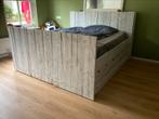 Bed steigerhout, Ophalen, Gebruikt, Wit, Steigerhout