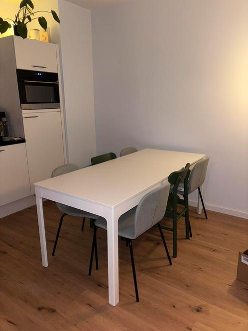 Ikea Ekedalen uitschuifbare tafel wit 120/180x80cm, Huis en Inrichting, Tafels | Eettafels, Zo goed als nieuw, 50 tot 100 cm, 150 tot 200 cm