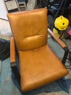 House of Dutchz leren fauteuil met vlek, Gebruikt, Bruin, Leer, Ophalen of Verzenden