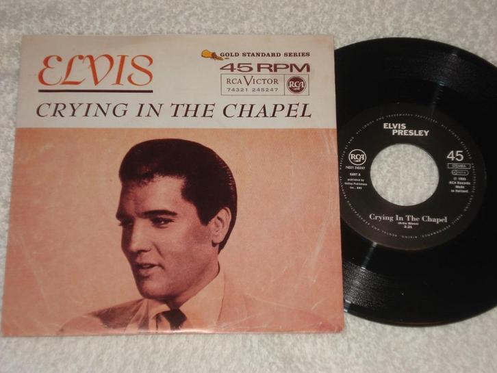 Elvis Presley    Crying In The Chapel     NL, Cd's en Dvd's, Vinyl Singles, Zo goed als nieuw, Single, Pop, 7 inch, Ophalen of Verzenden