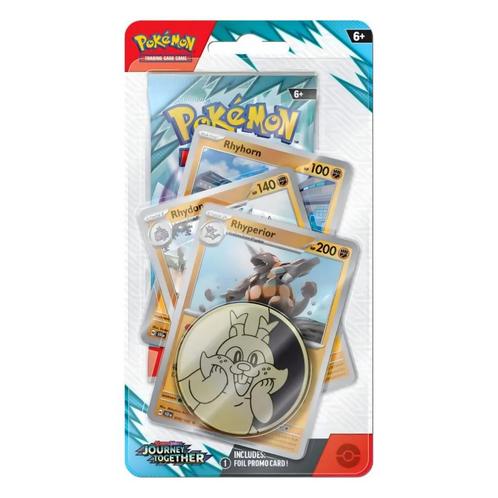 Pokémon Journey Together Premium Checklane Blister Rhyperior, Hobby en Vrije tijd, Verzamelkaartspellen | Pokémon, Nieuw, Boosterbox