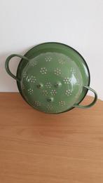 Groen emaille vergiet, Antiek en Kunst, Antiek | Emaille, Ophalen