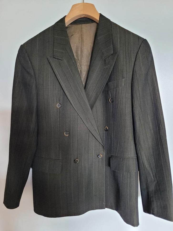 Vintage double-breasted kolbert jr'80 mt49/50, Kleding | Heren, Kostuums en Colberts, Zo goed als nieuw, Maat 48/50 (M), Bruin