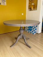 Ronde houten eettafel, Huis en Inrichting, Tafels | Eettafels, Ophalen, Gebruikt, Rond, Vier personen