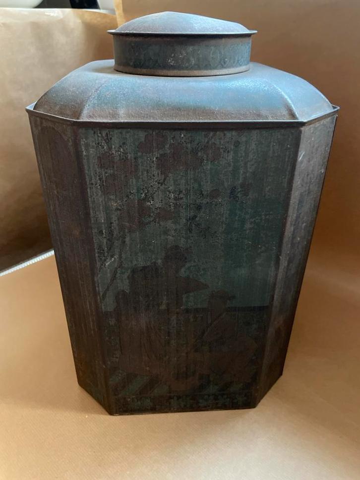 Groot Antiek Blik - 37x24 cm, Antiek en Kunst, Antiek | Overige Antiek, Ophalen