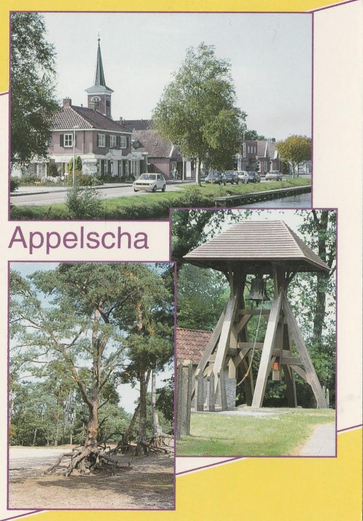 APPELSCHA Centrum Kerk Duinen Klokkenstoel, Verzamelen, Ansichtkaarten | Nederland, Gelopen, Friesland, 1980 tot heden, Verzenden