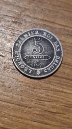 België - 5 Centimes 1862 FR (D2), Postzegels en Munten, Munten | België, Verzenden, Losse munt