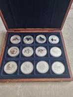 Lunar II Chinese dierenriem 1oz compleet zilver, Ophalen of Verzenden, Zilver
