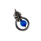 30mm Blauwe Kattenoog Kristal Hanger Dames Gepolijst RVS, Overige materialen, Birgitta-Gracht 33, 6465 EL Kerkrade, Nederland