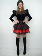 *Abfab Vintage 80's Jurk met veel Details 34*, Zwart, Ophalen of Verzenden, Zo goed als nieuw, Maat 34 (XS) of kleiner