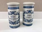 2 Grote Apothekerspotten Delfts blauw Goedewaagen (2 stuks), Ophalen of Verzenden, Zo goed als nieuw, Overige materialen, Pot, Bus of Blik