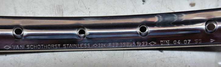 Van Schothorst RVS velg, Fietsen en Brommers, Fietsonderdelen, Zo goed als nieuw, Algemeen, Wiel, Ophalen of Verzenden