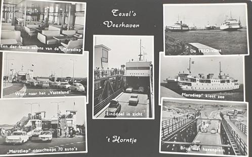 Kaart ansichtkaart 7 luik Texel Veerhaven 1968 (230), Verzamelen, Ansichtkaarten | Nederland, Gelopen, Waddeneilanden, 1960 tot 1980